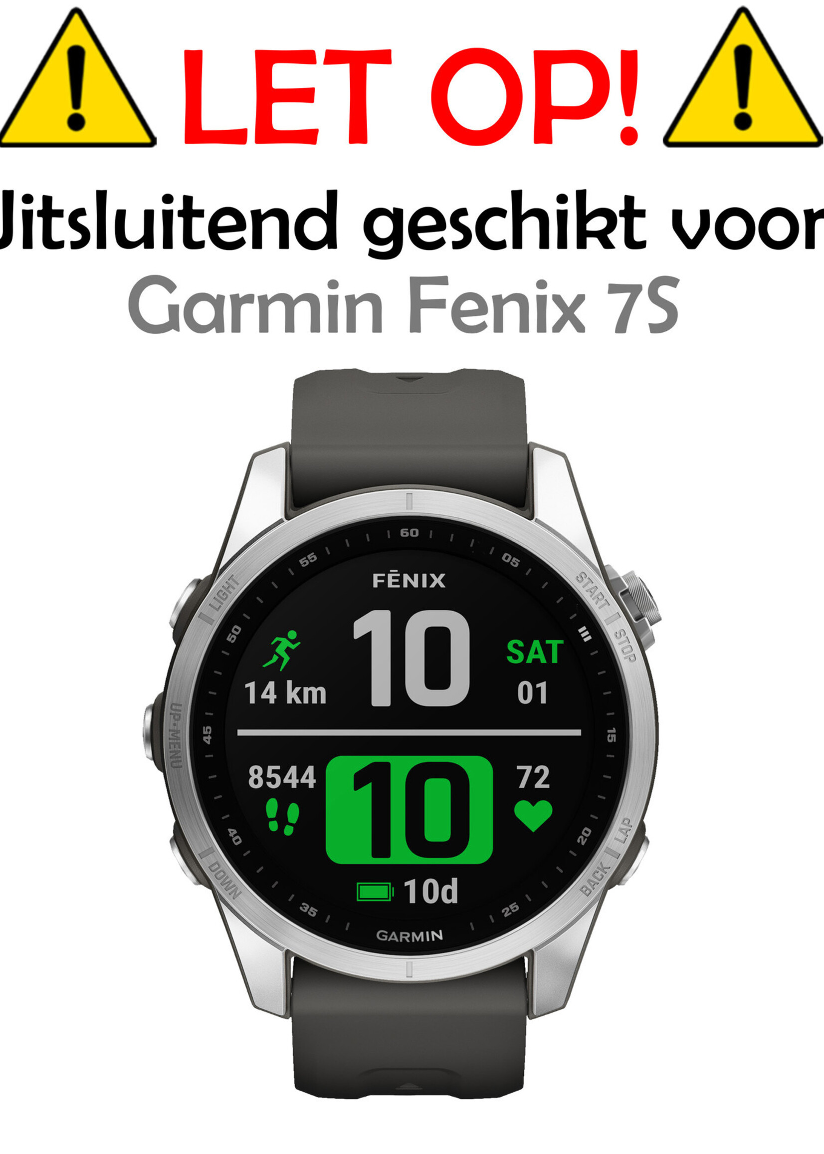 LUQ Screenprotector Geschikt voor Garmin Fenix 7S Screenprotector Bescherm Glas Screen Protector - Screenprotector Geschikt voor Garmin Fenix 7S Gehard Glas - 3 Stuks