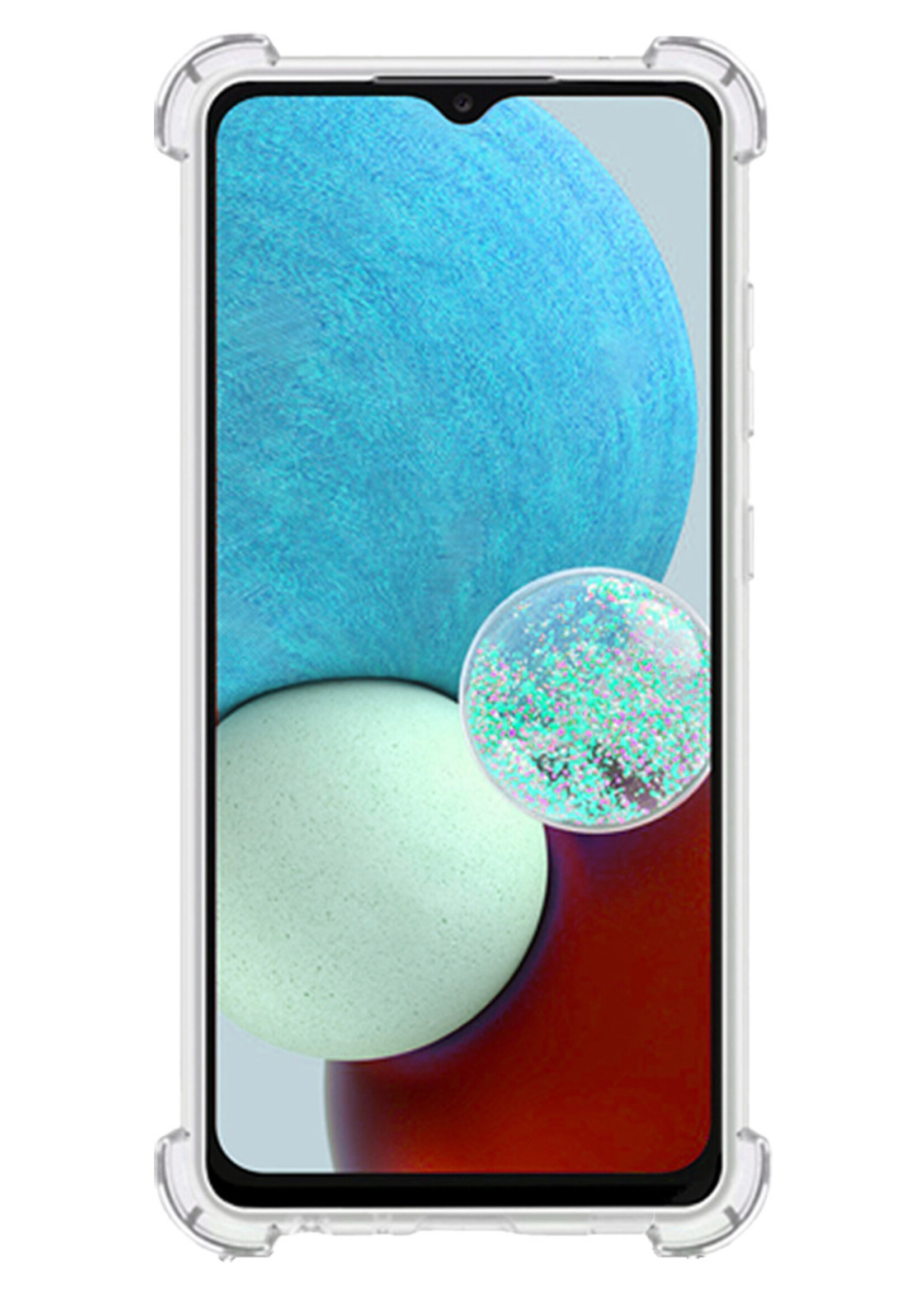 LUQ Hoesje Geschikt voor Samsung A32 4G Hoesje Case Pashouder Cover Siliconen - Hoes Geschikt voor Samsung Galaxy A32 4G Hoesje Met Kaarthouder - Transparant - 2 Stuks