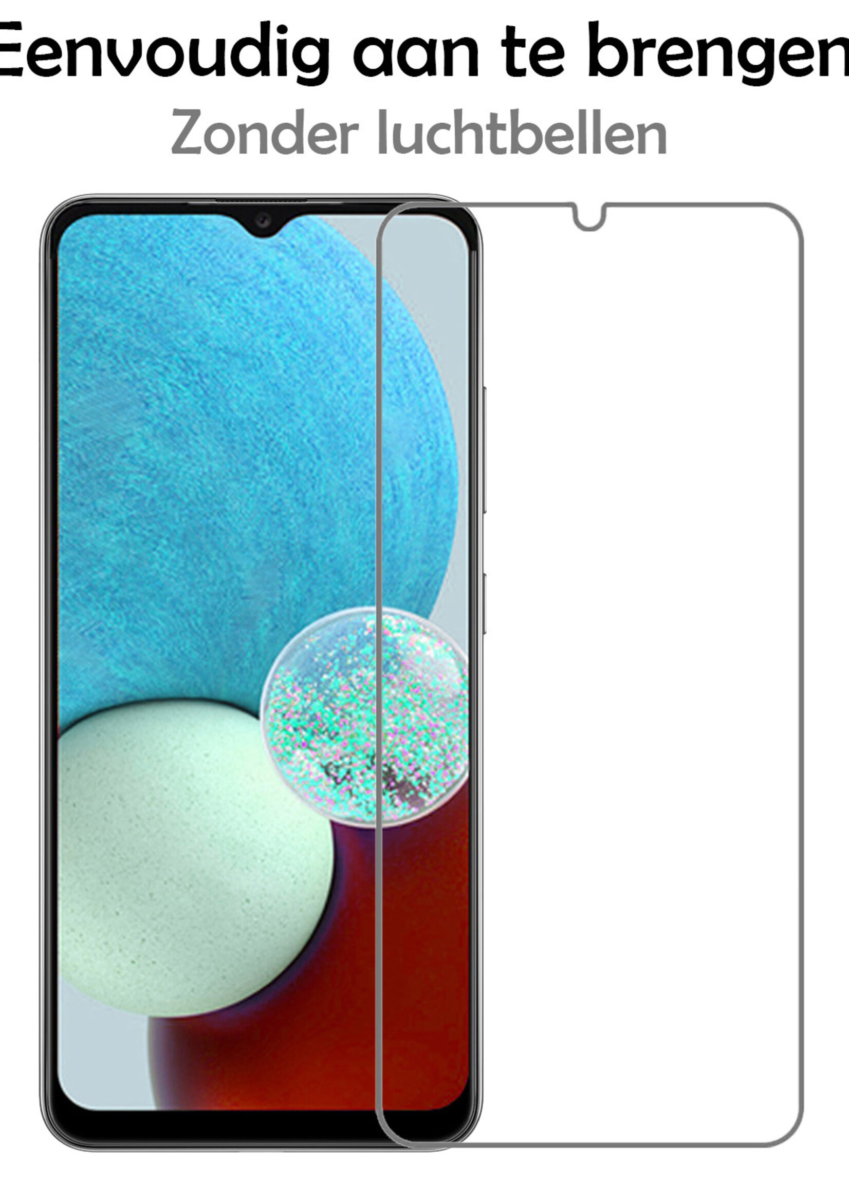 LUQ Hoesje Geschikt voor Samsung A32 4G Hoesje Case Pashouder Cover Siliconen Met Screenprotector - Hoes Geschikt voor Samsung Galaxy A32 4G Hoesje Met Kaarthouder- Transparant