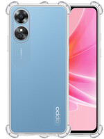 LUQ OPPO A17 Hoesje Shockproof - Transparant