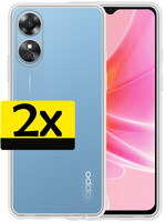 LUQ LUQ OPPO A17 Hoesje Siliconen - Transparant - 2 PACK