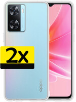 LUQ LUQ OPPO A57 Hoesje Shockproof - Transparant - 2 PACK