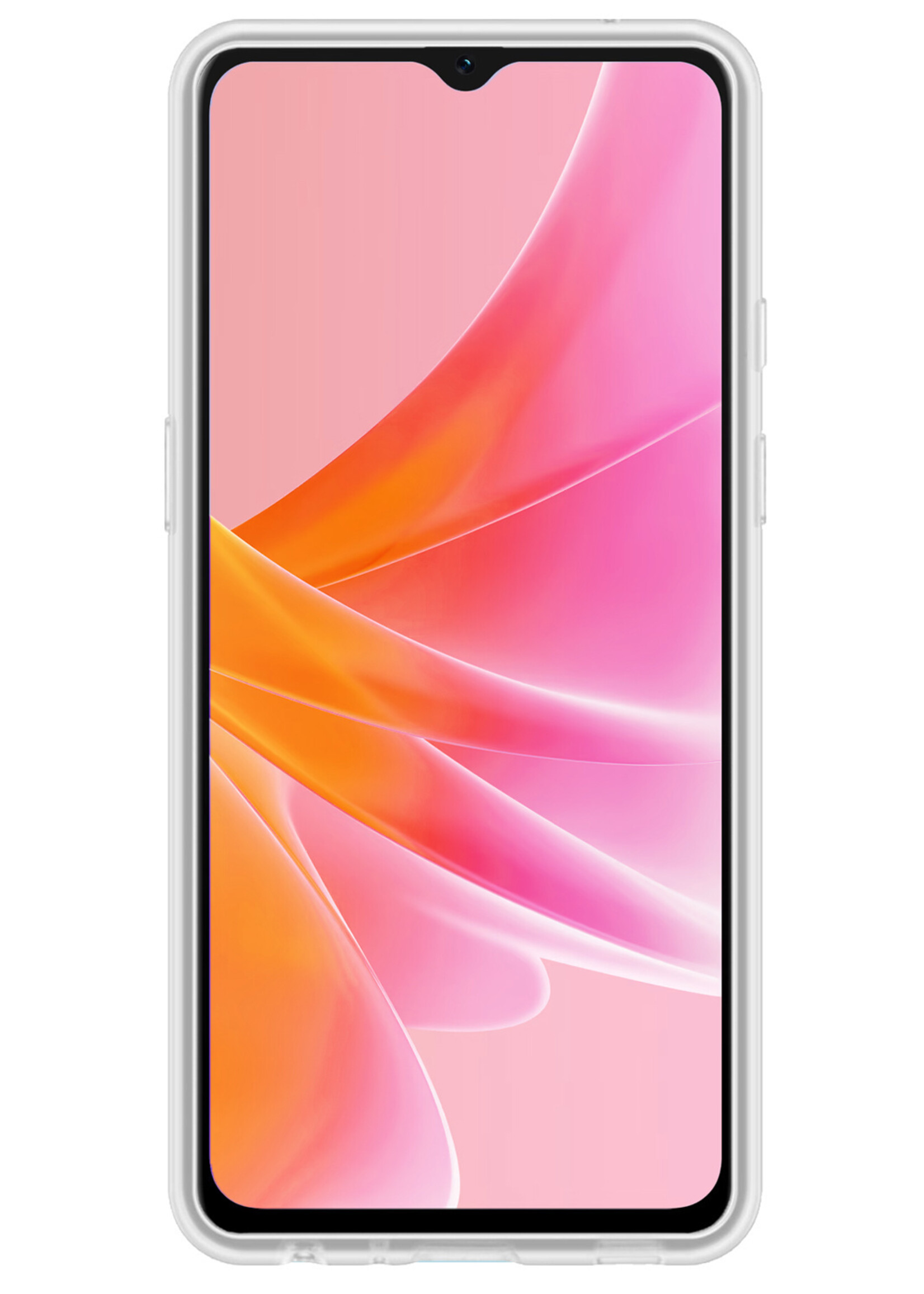 LUQ Hoesje Geschikt voor OPPO A57 Hoesje Siliconen Case Met Screenprotector - Hoes Geschikt voor OPPO A57 Hoes Siliconen - Transparant