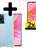LUQ LUQ OPPO A57s Hoesje Shockproof Met 2x Screenprotector