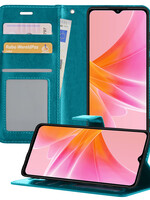 LUQ LUQ OPPO A17 Hoesje Bookcase - Turquoise