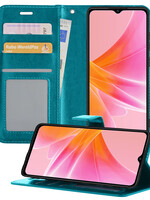 LUQ OPPO A17 Hoesje Bookcase - Turquoise