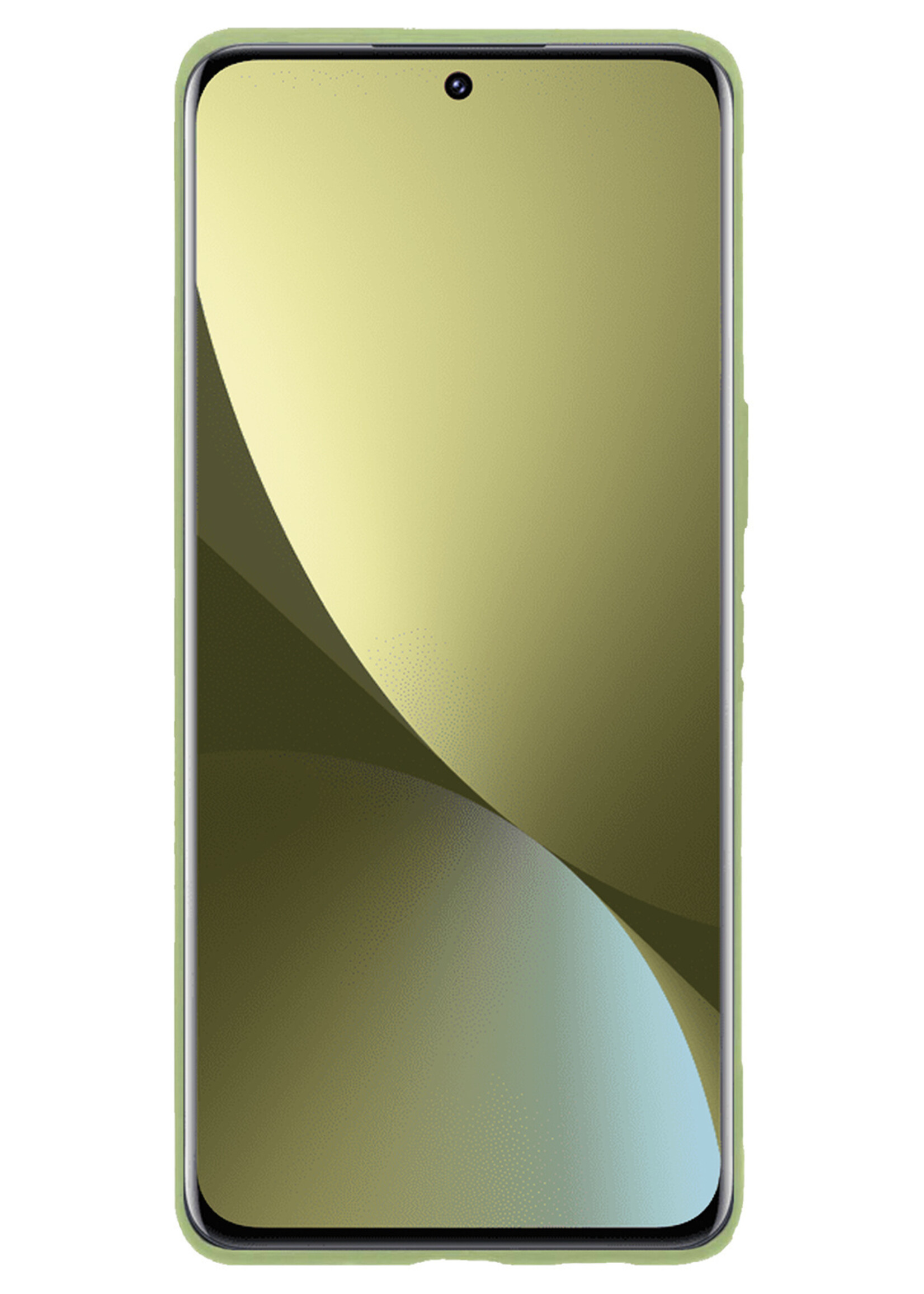 LUQ Hoesje Geschikt voor Xiaomi 12 Hoesje Siliconen Case Met Screenprotector - Hoes Geschikt voor Xiaomi 12 Hoes Siliconen - Groen
