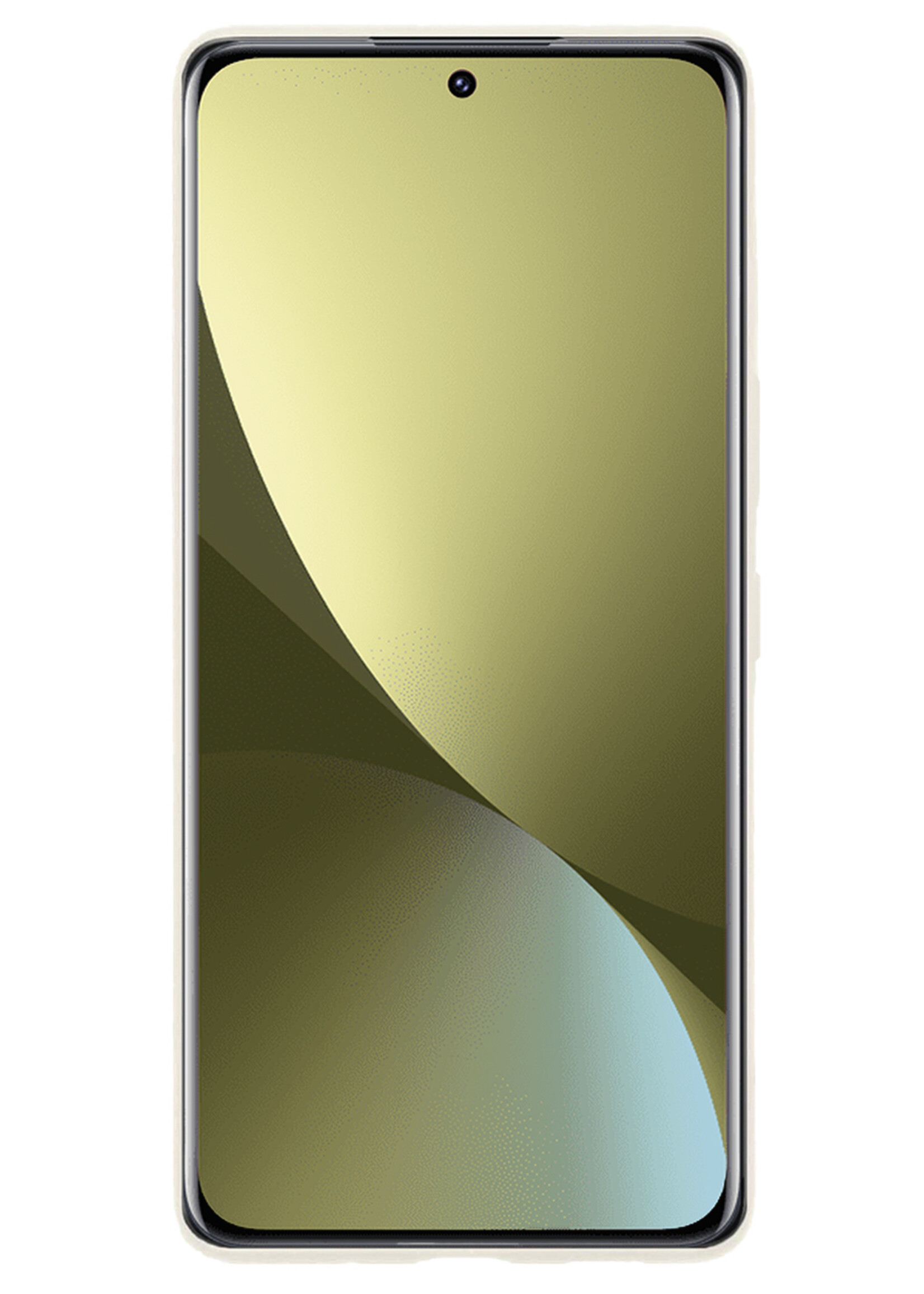 LUQ Hoesje Geschikt voor Xiaomi 12 Hoesje Siliconen Case Met Screenprotector - Hoes Geschikt voor Xiaomi 12 Hoes Siliconen - Wit