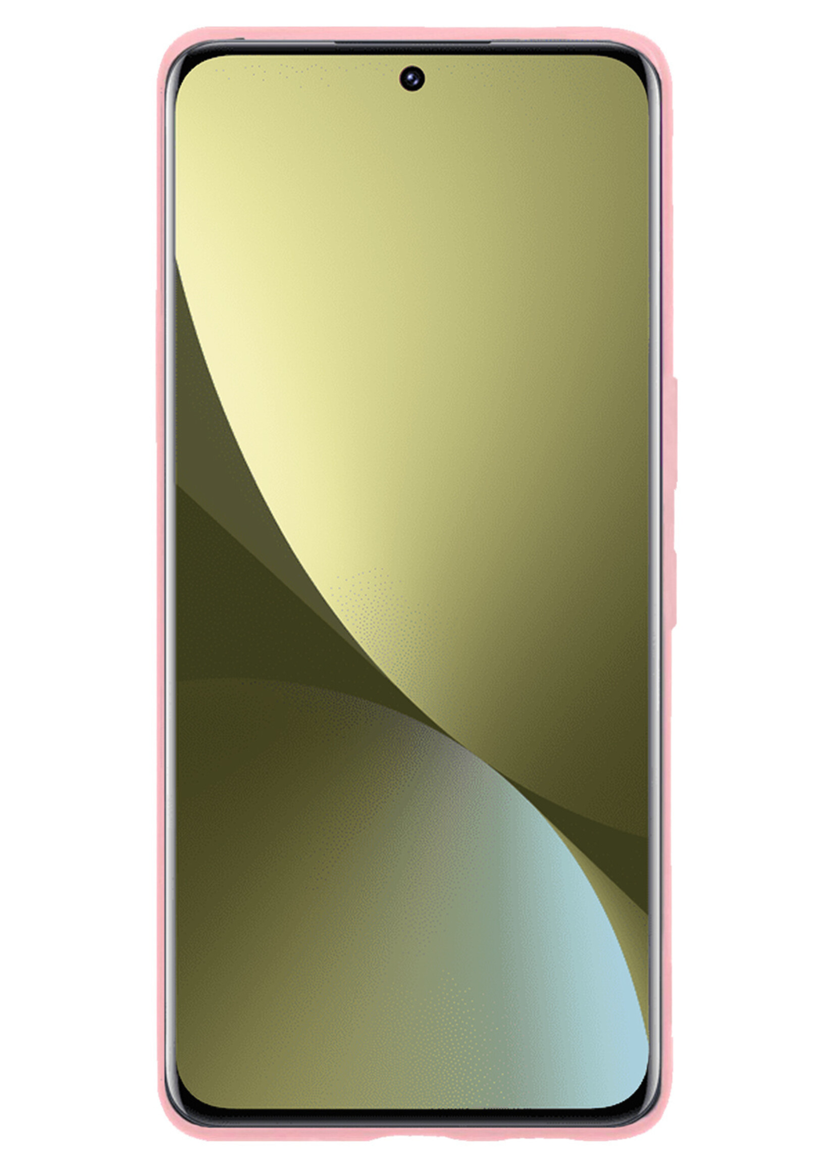 LUQ Hoesje Geschikt voor Xiaomi 12 Hoesje Siliconen Case Met 2x Screenprotector - Hoes Geschikt voor Xiaomi 12 Hoes Siliconen - Roze