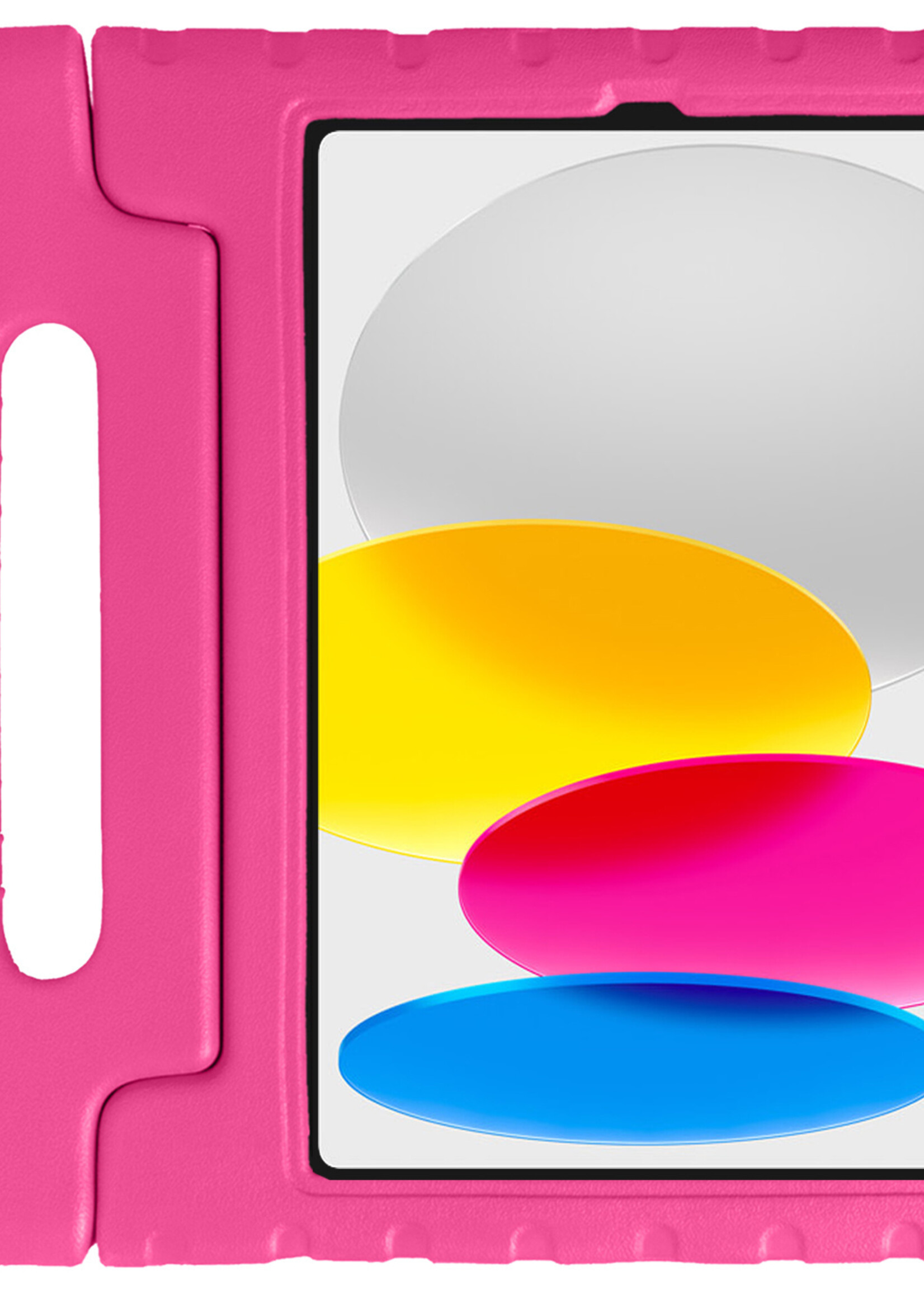 LUQ Hoes Geschikt voor iPad 2022 Hoes Kinder Hoesje Kids Case Kinderhoes Shockproof - Hoesje Geschikt voor iPad 10 Hoesje Kidscase - Roze