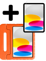 LUQ LUQ iPad 2022 Kinderhoes Met Screenprotector - Oranje