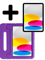 LUQ LUQ iPad 2022 Kinderhoes Met Screenprotector - Paars