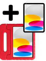 LUQ LUQ iPad 2022 Kinderhoes Met Screenprotector - Rood