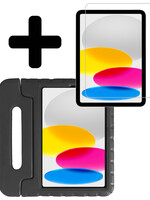 LUQ LUQ iPad 2022 Kinderhoes Met Screenprotector - Zwart