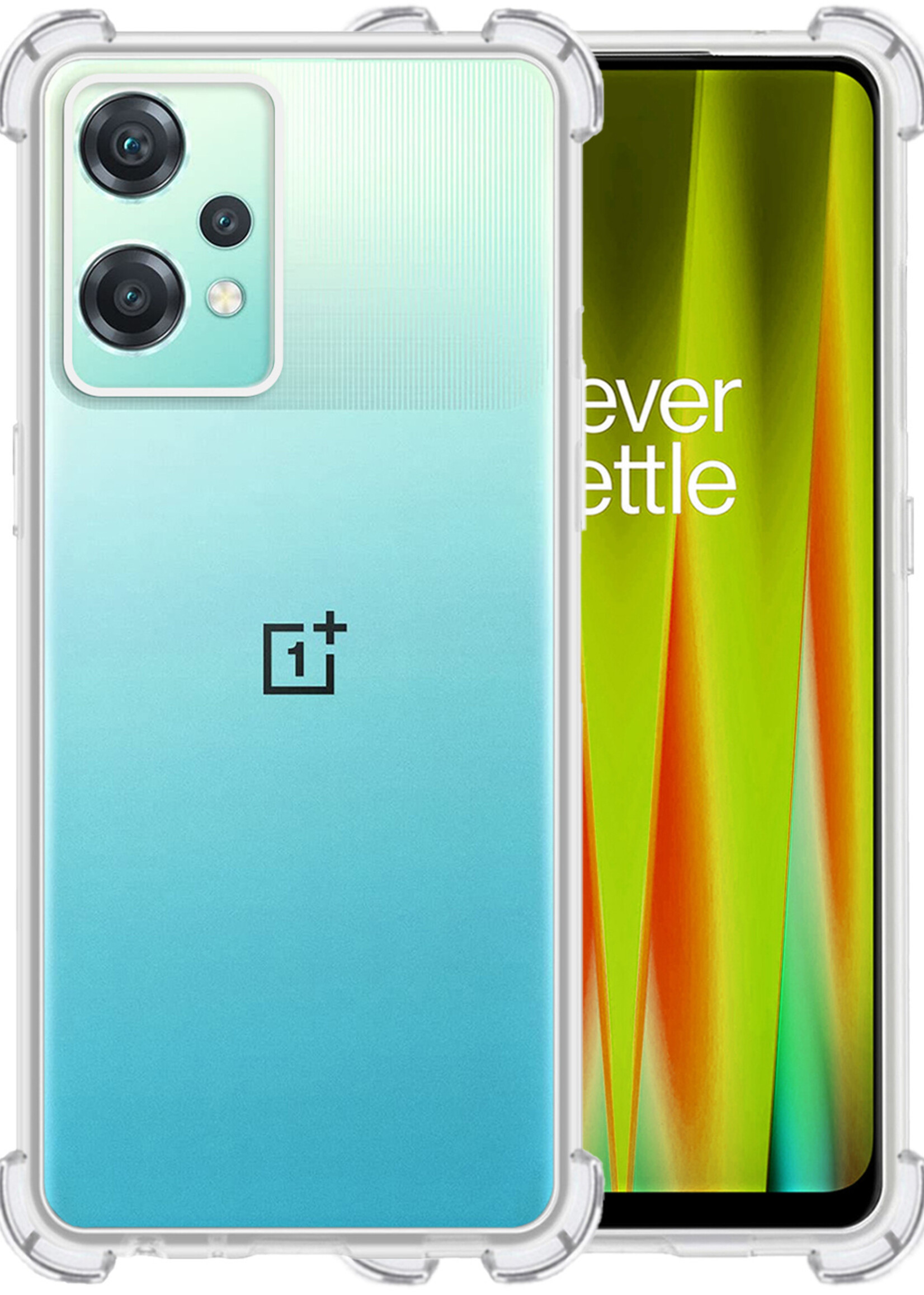 LUQ Hoesje Geschikt voor OnePlus Nord CE 2 Lite Hoesje Shockproof Case Siliconen - Hoes Geschikt voor OnePlus Nord CE 2 Lite Hoes Cover Siliconen - Transparant
