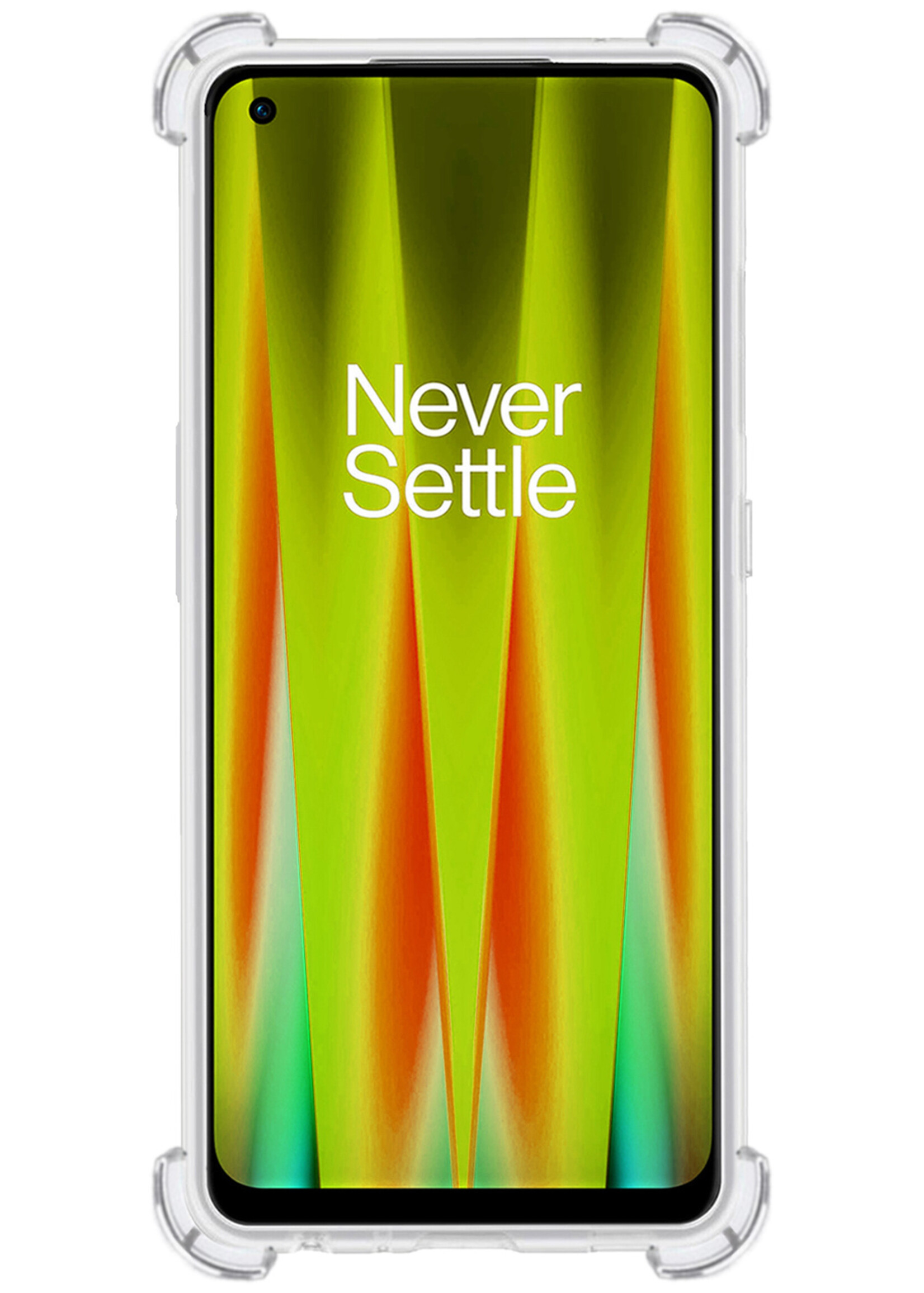 LUQ Hoesje Geschikt voor OnePlus Nord CE 2 Lite Hoesje Shockproof Case Siliconen - Hoes Geschikt voor OnePlus Nord CE 2 Lite Hoes Cover Siliconen - Transparant - 2 Stuks