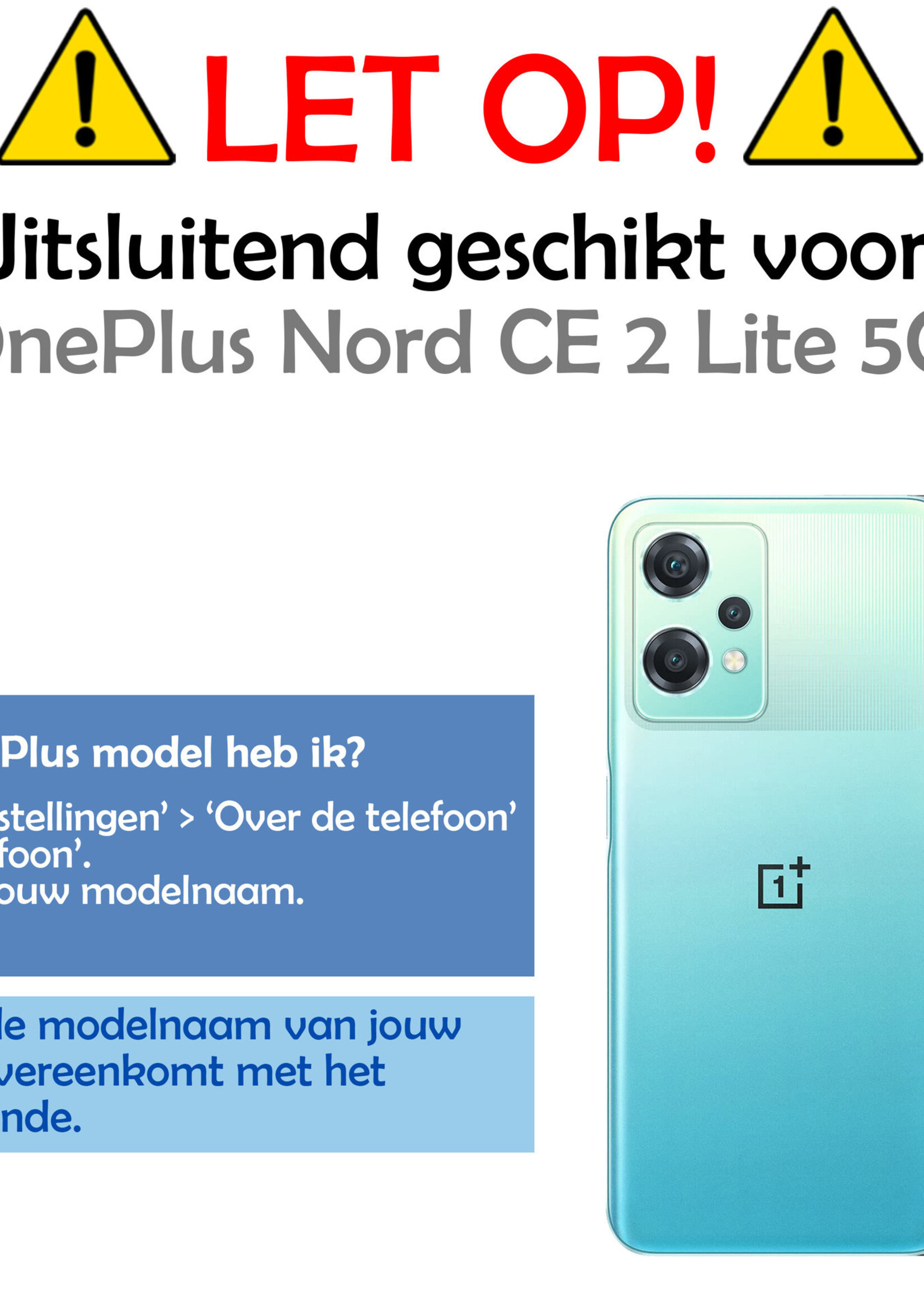 LUQ Hoesje Geschikt voor OnePlus Nord CE 2 Lite Hoesje Shockproof Case Siliconen Met Screenprotector - Hoes Geschikt voor OnePlus Nord CE 2 Lite Hoes Cover Siliconen - Transparant