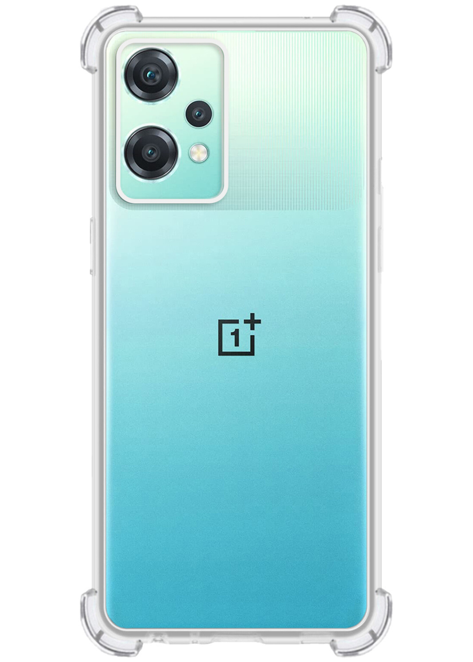 LUQ Hoesje Geschikt voor OnePlus Nord CE 2 Lite Hoesje Shockproof Case Siliconen Met 2x Screenprotector - Hoes Geschikt voor OnePlus Nord CE 2 Lite Hoes Cover Siliconen - Transparant