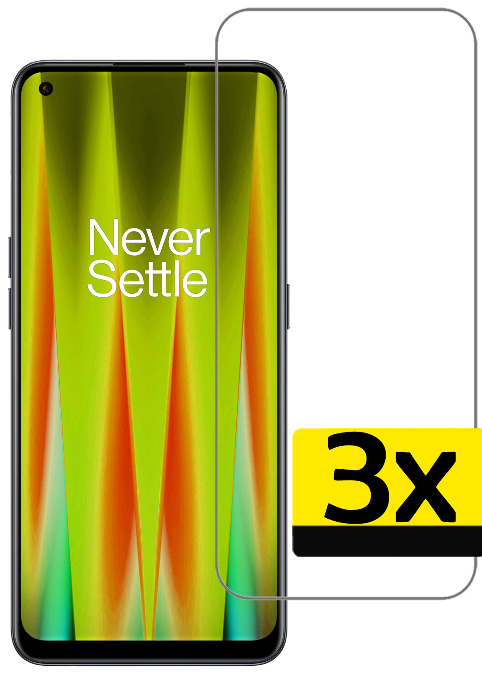LUQ Screenprotector Geschikt voor OnePlus Nord CE 2 Lite Screenprotector Beschermglas Gehard Glas - Screenprotector Geschikt voor OnePlus Nord CE 2 Lite Screenprotector Glas - 3 Stuks