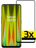 LUQ LUQ OnePlus Nord CE 2 Lite Screenprotector Glas Full Cover - 3 PACK