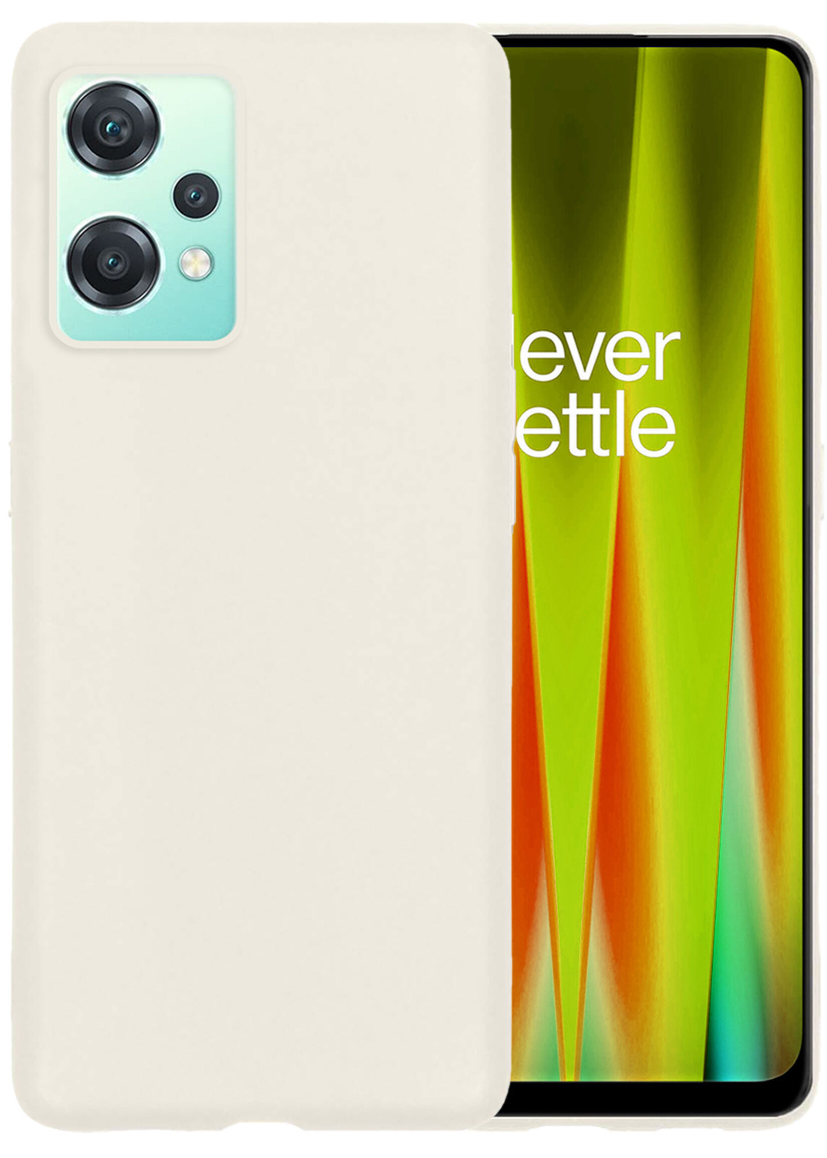 LUQ Hoesje Geschikt voor OnePlus Nord CE 2 Lite Hoesje Siliconen Case - Hoes Geschikt voor OnePlus Nord CE 2 Lite Hoes Siliconen - Wit