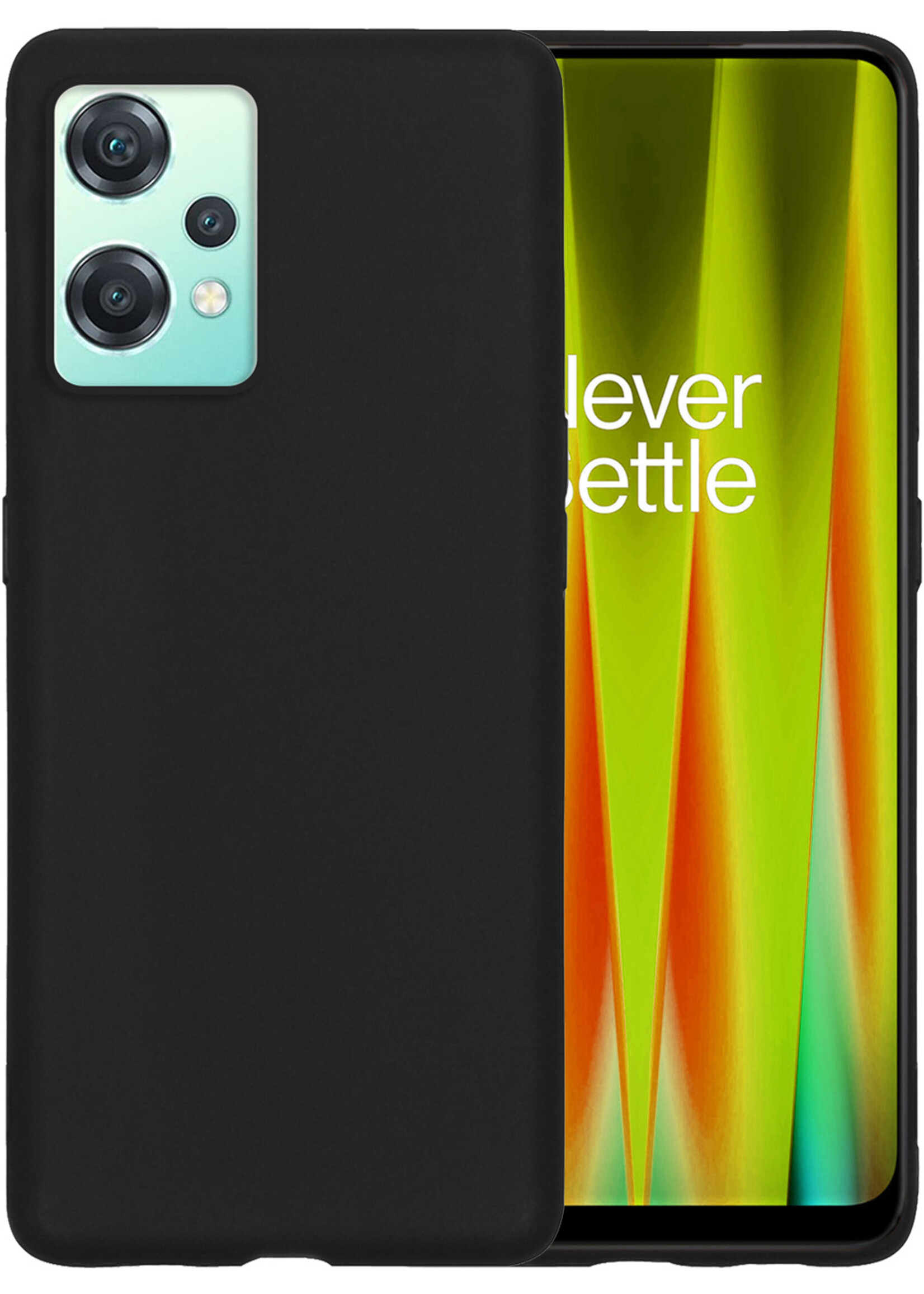 LUQ Hoesje Geschikt voor OnePlus Nord CE 2 Lite Hoesje Siliconen Case - Hoes Geschikt voor OnePlus Nord CE 2 Lite Hoes Siliconen - Zwart