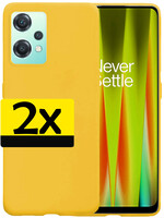 LUQ LUQ OnePlus Nord CE 2 Lite Hoesje Siliconen - Geel - 2 PACK