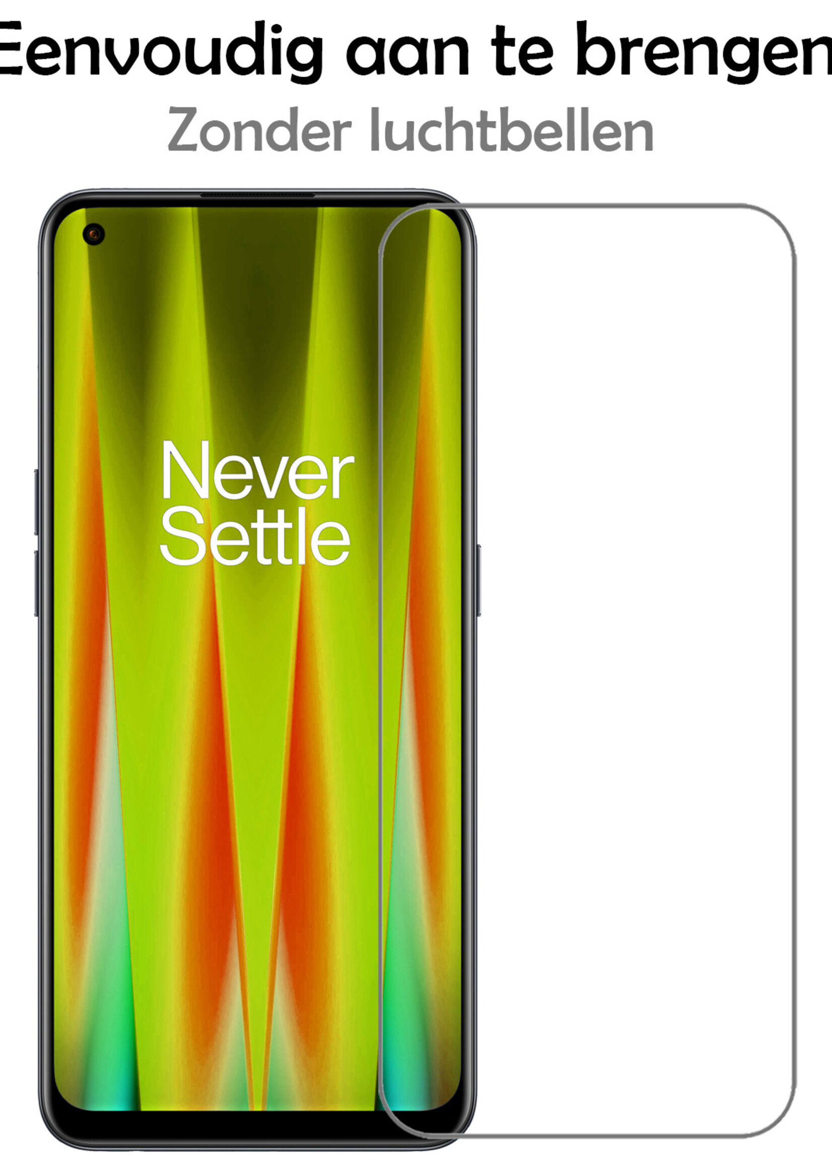 OnePlus Nord CE 2 Lite Hoesje Cover Siliconen Back Case Met Screenprotector - OnePlus Nord CE 2 Lite Hoes - Groen