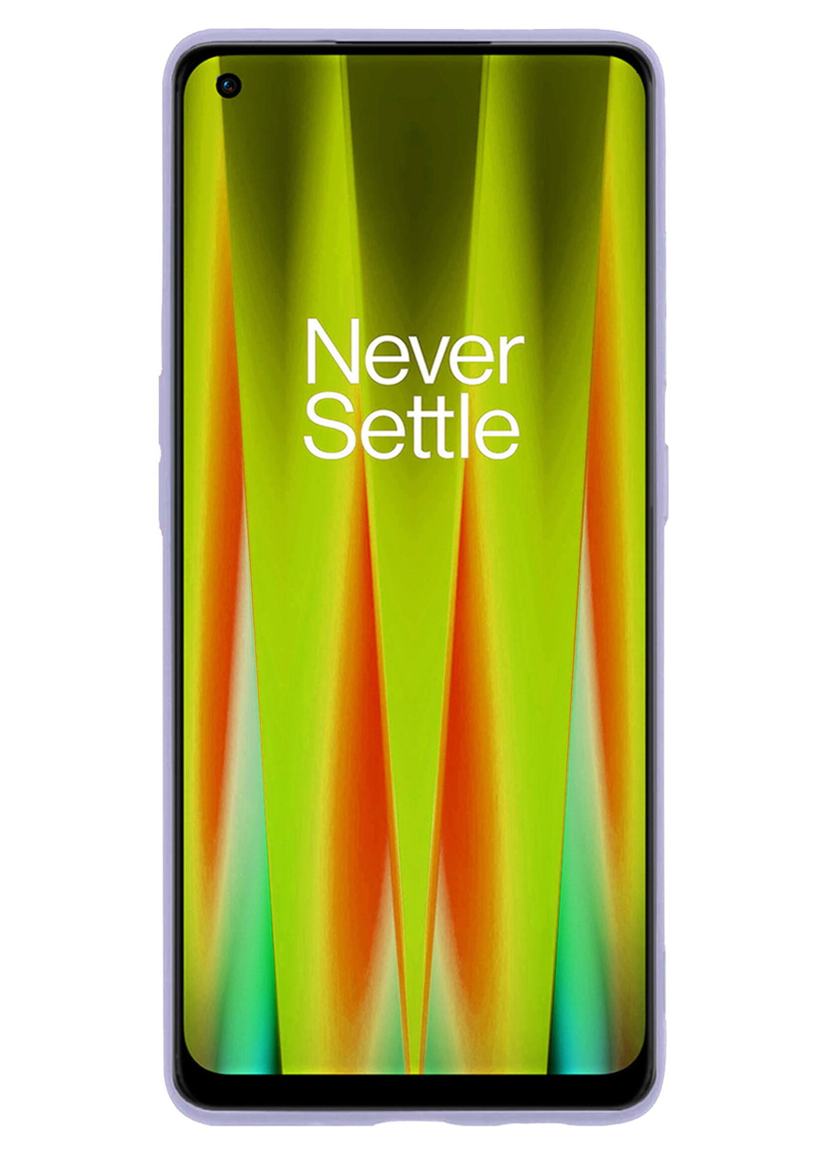 LUQ Hoesje Geschikt voor OnePlus Nord CE 2 Lite Hoesje Siliconen Case Met Screenprotector - Hoes Geschikt voor OnePlus Nord CE 2 Lite Hoes Siliconen - Lila