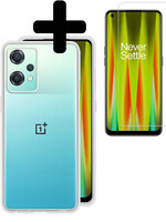 LUQ LUQ OnePlus Nord CE 2 Lite Hoesje Siliconen Met Screenprotector - Transparant