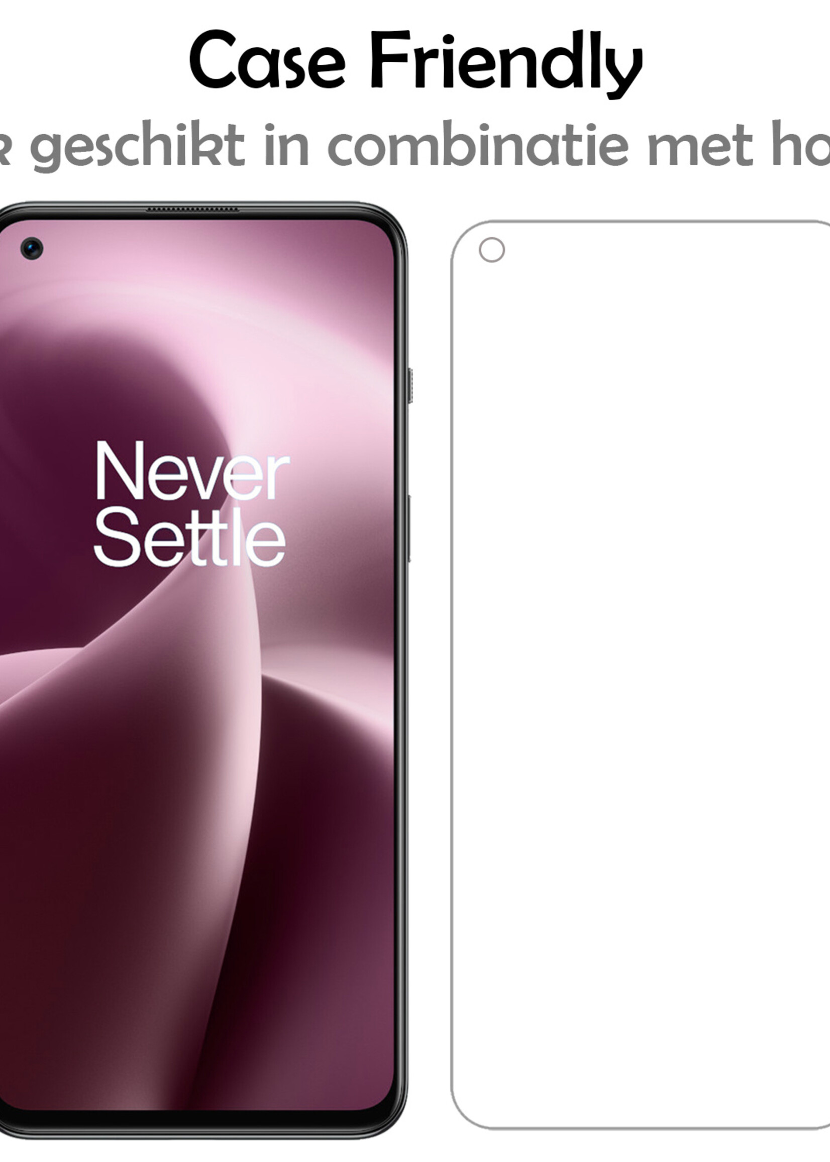 LUQ Screenprotector Geschikt voor OnePlus Nord 2T Screenprotector Beschermglas Gehard Glas - Screenprotector Geschikt voor OnePlus Nord 2T Screenprotector Glas