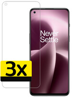 LUQ LUQ OnePlus Nord 2T Screenprotector Glas - 3 PACK
