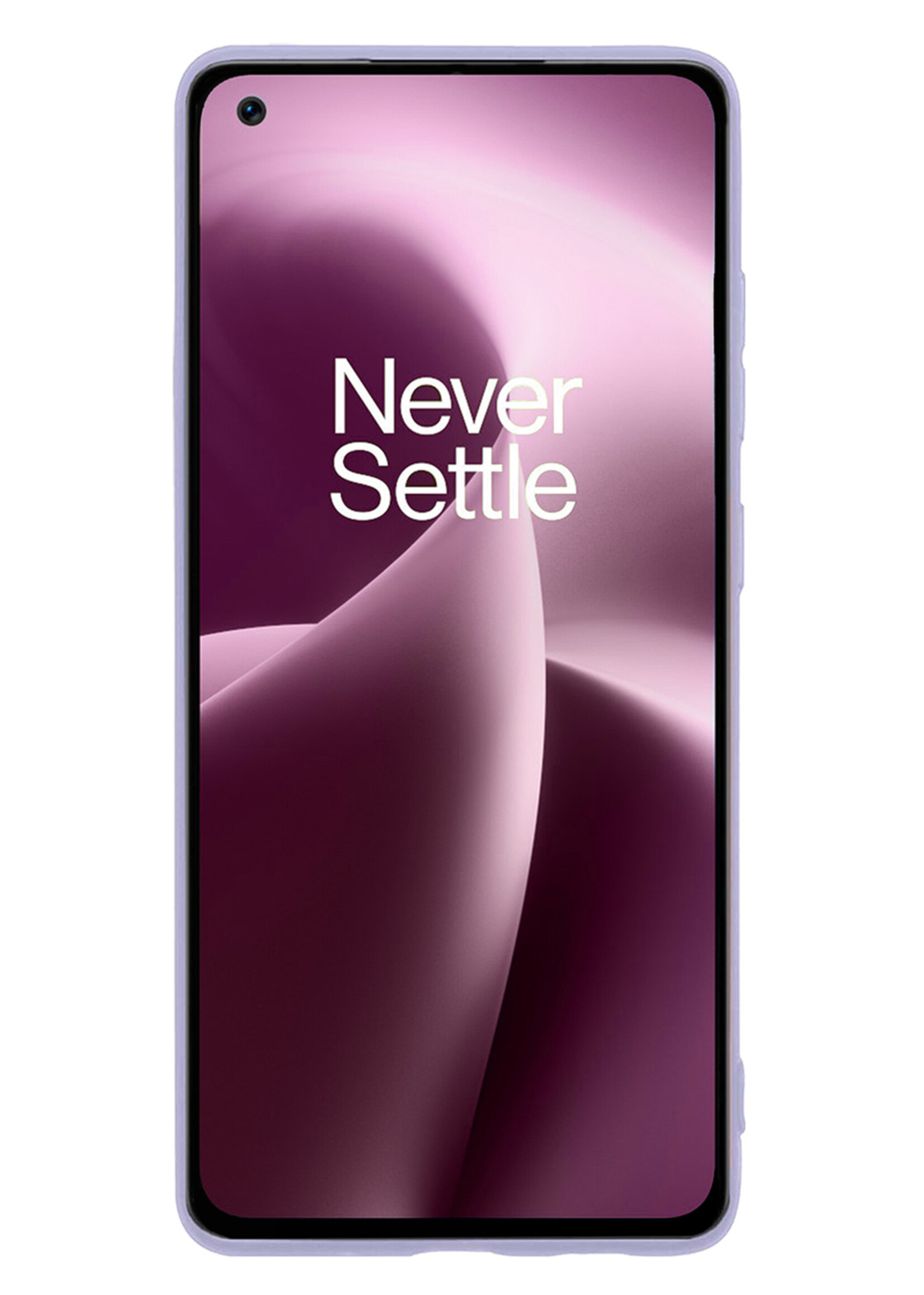 LUQ Hoesje Geschikt voor OnePlus Nord 2T Hoesje Siliconen Case - Hoes Geschikt voor OnePlus Nord 2T Hoes Siliconen - Lila - 2 Stuks
