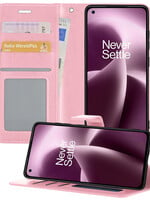 LUQ LUQ OnePlus Nord 2T Hoesje Bookcase - Lichtroze