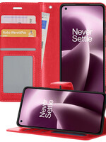 LUQ LUQ OnePlus Nord 2T Hoesje Bookcase - Rood