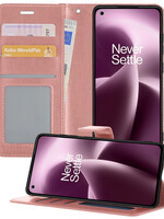 LUQ LUQ OnePlus Nord 2T Hoesje Bookcase - Rose Goud