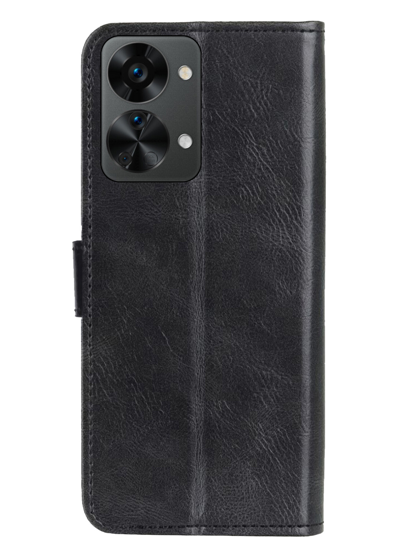 LUQ Hoesje Geschikt voor OnePlus Nord 2T Hoesje Book Case Hoes Wallet Cover - Hoes Geschikt voor OnePlus Nord 2T Hoesje Bookcase Hoes - Zwart