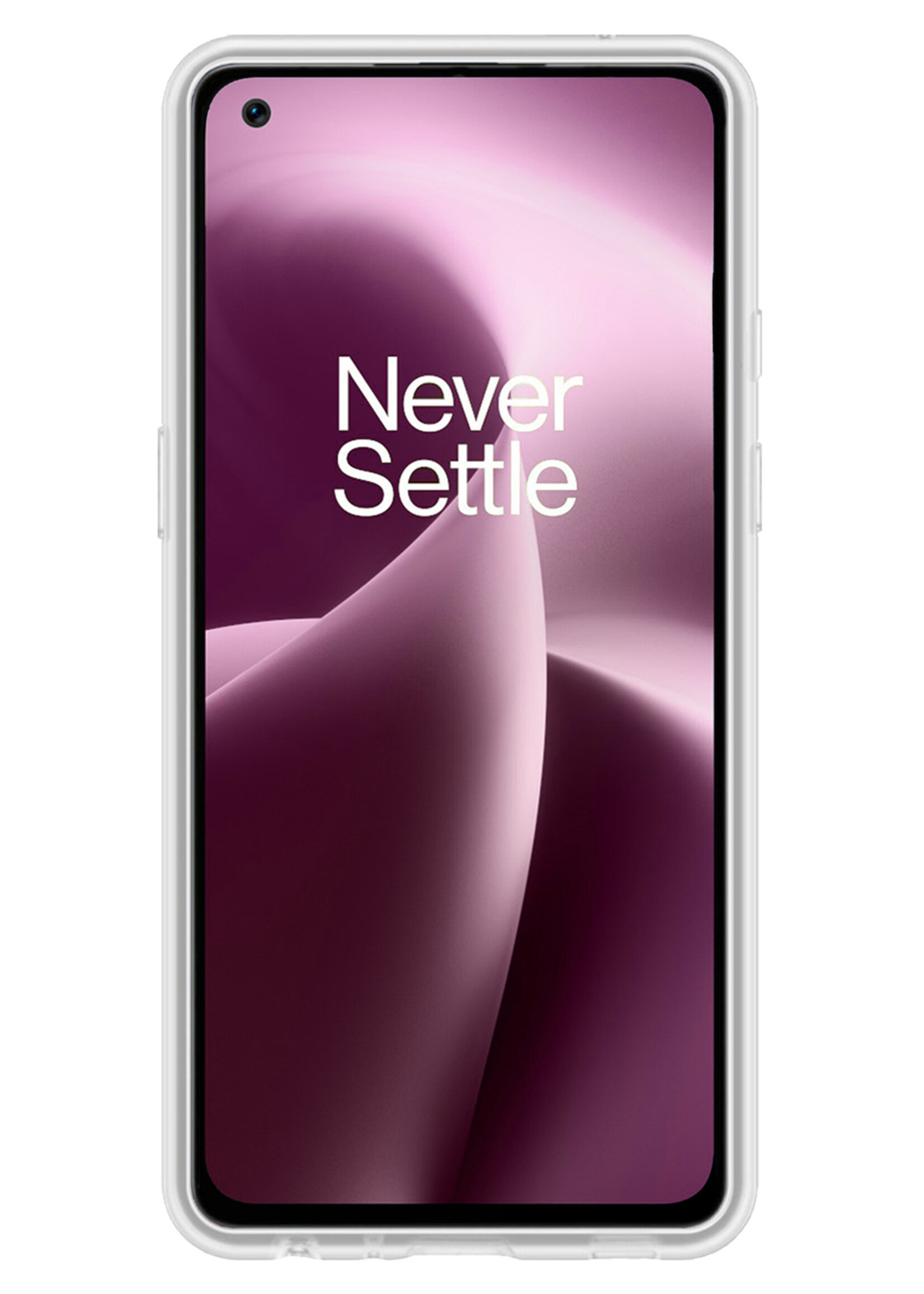 LUQ Hoesje Geschikt voor OnePlus Nord 2T Hoesje Siliconen Case Met Screenprotector - Hoes Geschikt voor OnePlus Nord 2T Hoes Siliconen - Transparant