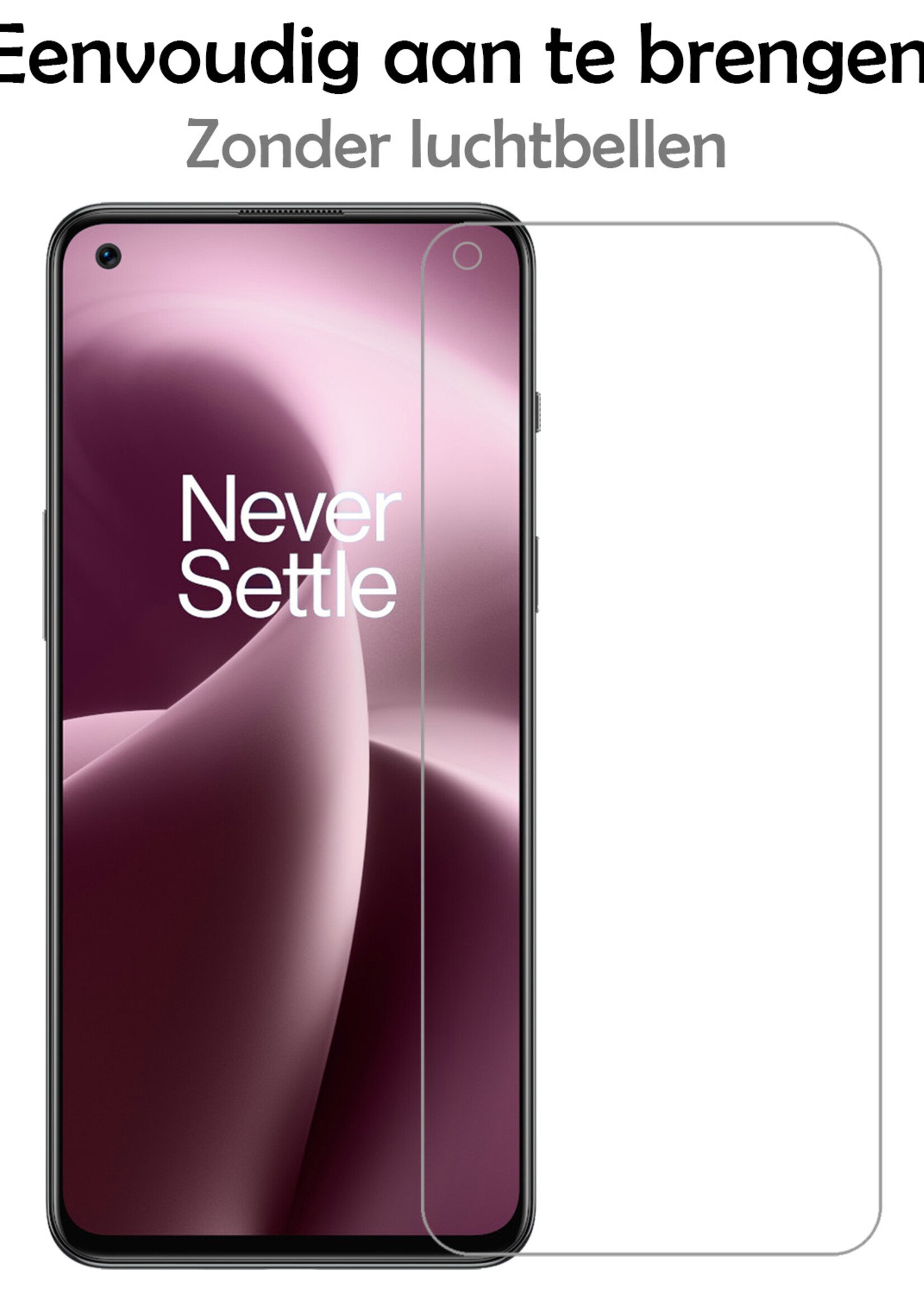 LUQ Hoesje Geschikt voor OnePlus Nord 2T Hoesje Siliconen Case Met Screenprotector - Hoes Geschikt voor OnePlus Nord 2T Hoes Siliconen - Wit