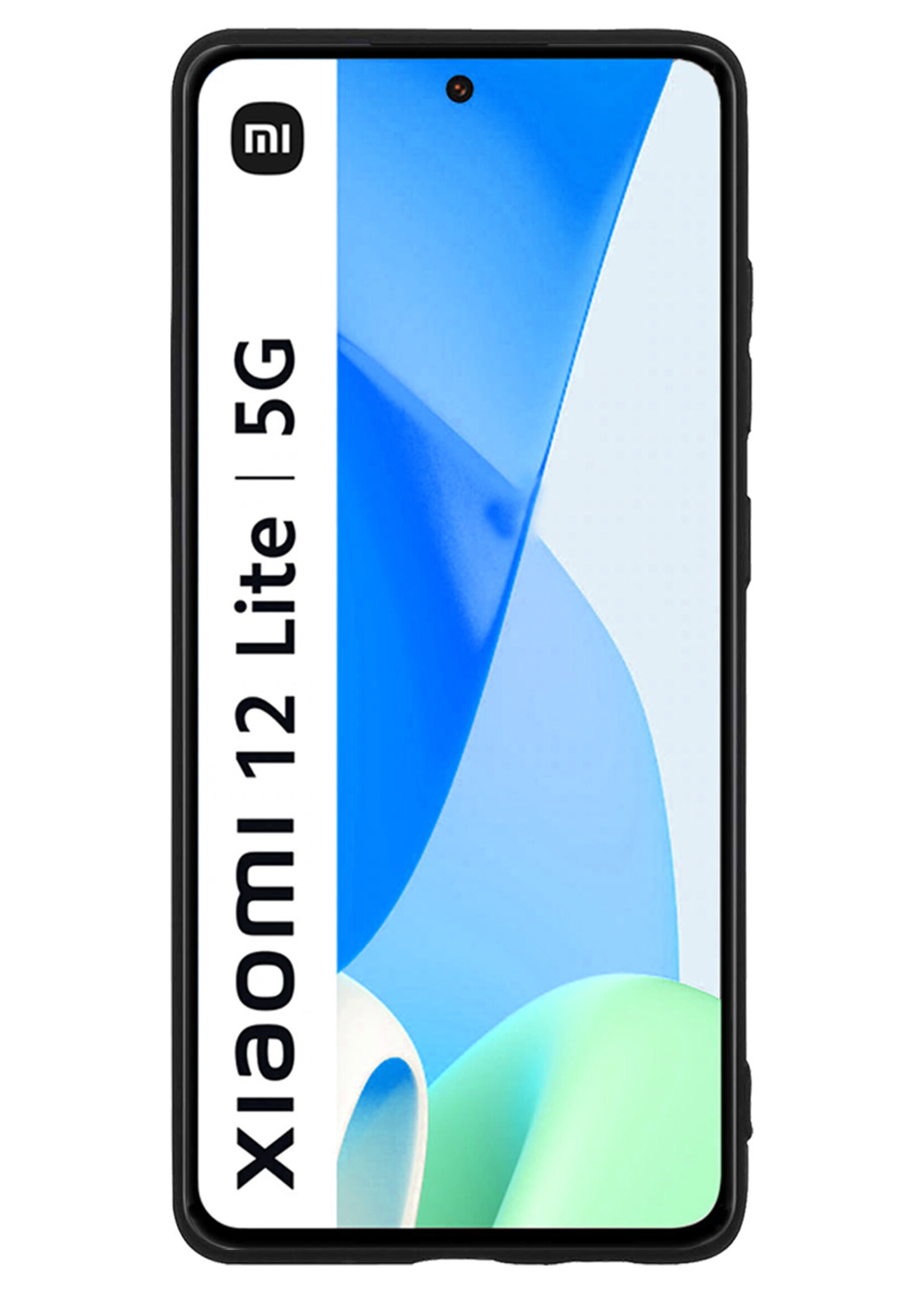 LUQ Hoesje Geschikt voor Xiaomi 12 Lite Hoesje Siliconen Case - Hoes Geschikt voor Xiaomi 12 Lite Hoes Siliconen - Zwart - 2 Stuks