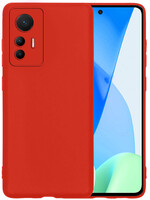 LUQ LUQ Xiaomi 12 Lite Hoesje Siliconen - Rood