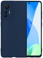 LUQ LUQ Xiaomi 12 Lite Hoesje Siliconen - Donkerblauw