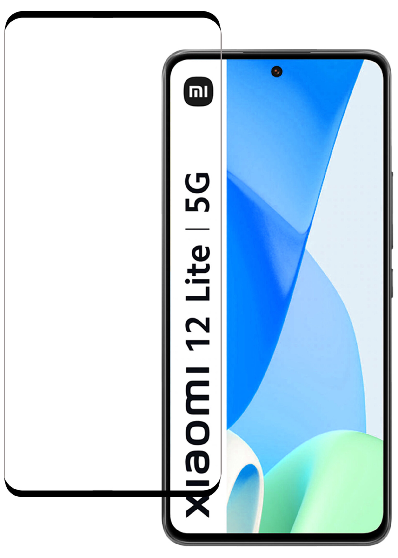 LUQ Screenprotector Geschikt voor Xiaomi 12 Lite Screenprotector Glas Full Cover - Screenprotector Geschikt voor Xiaomi 12 Lite Screenprotector Full Cover