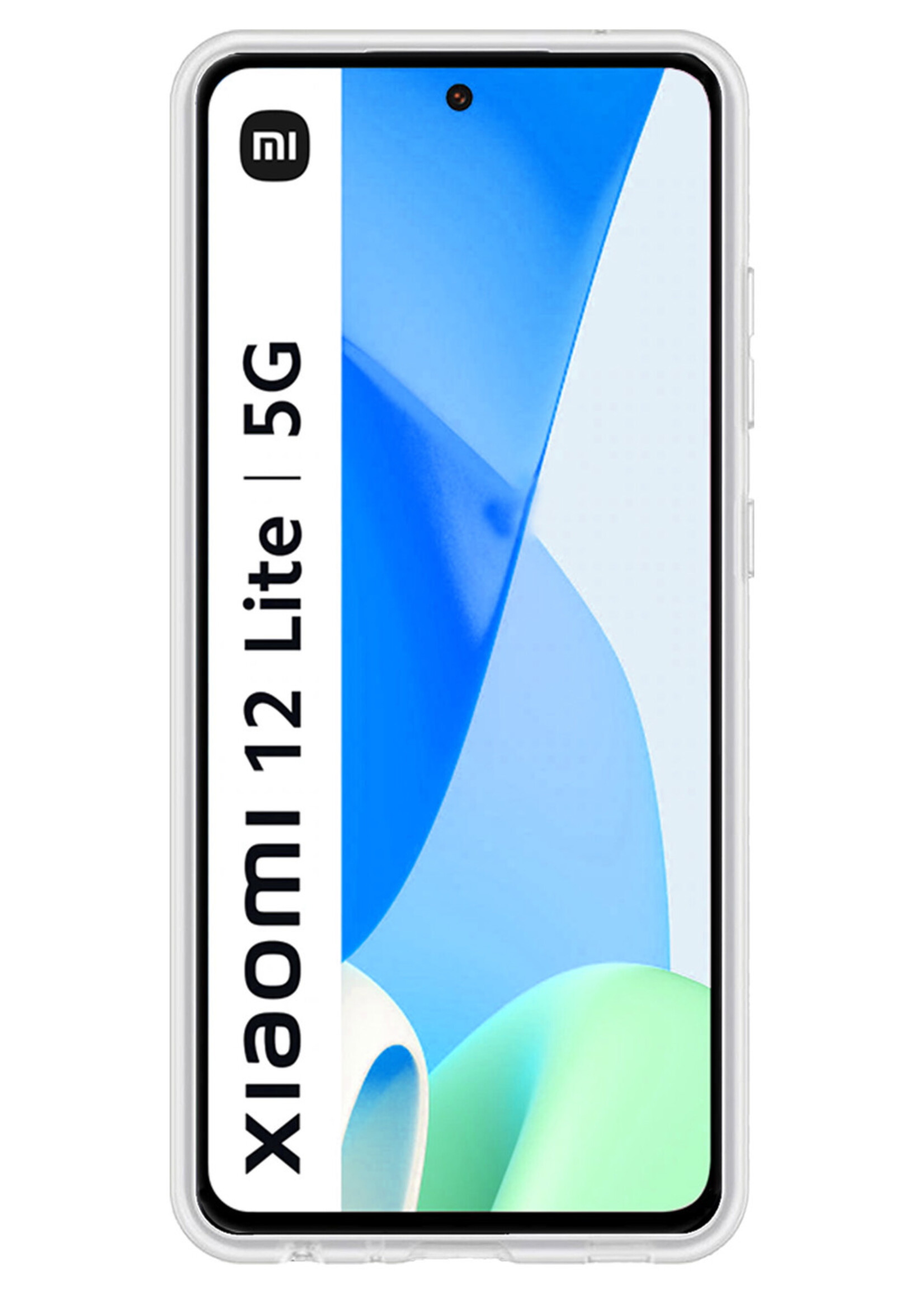 LUQ Hoesje Geschikt voor Xiaomi 12 Lite Hoesje Siliconen Case Met 2x Screenprotector - Hoes Geschikt voor Xiaomi 12 Lite Hoes Siliconen - Transparant