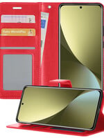 LUQ LUQ Xiaomi 12X Hoesje Bookcase - Rood