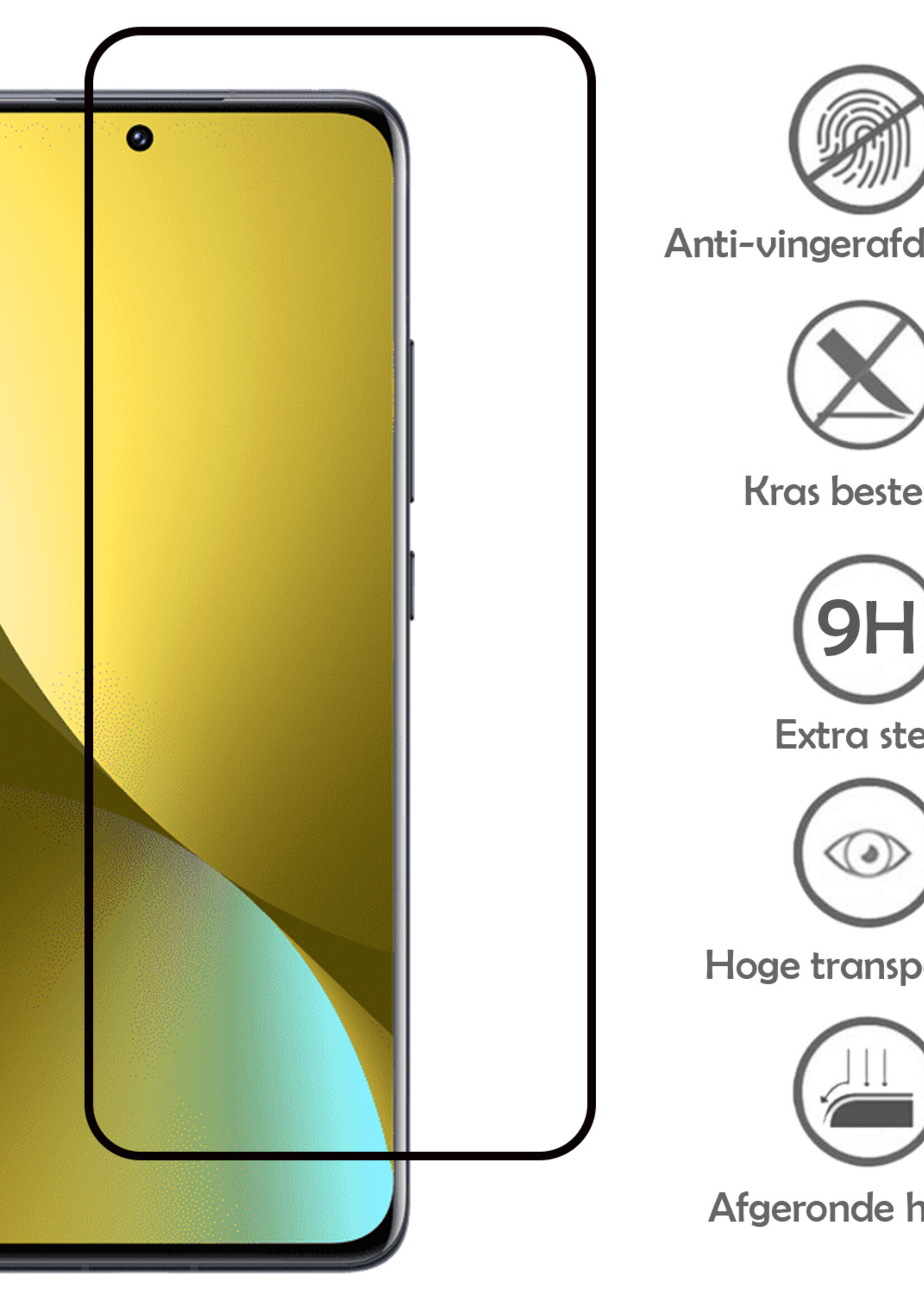 LUQ Hoesje Geschikt voor Xiaomi 12 Hoesje Book Case Hoes Wallet Cover Met Screenprotector - Hoes Geschikt voor Xiaomi 12 Hoesje Bookcase Hoes - Rosé goud
