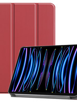 LUQ LUQ iPad Pro 11 inch (2021) Hoesje Bookcase - Donkerrood