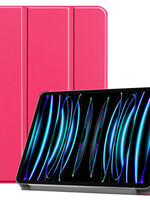 LUQ LUQ iPad Pro 11 inch (2021) Hoesje Bookcase - Donkerroze