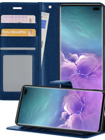 LUQ LUQ Samsung Galaxy S10 Hoesje Bookcase - Donkerblauw