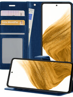 LUQ LUQ Samsung Galaxy A53 Hoesje Bookcase - Donkerblauw